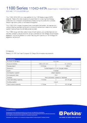 Silniki Perkins 1104D-44TA