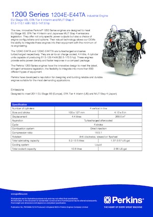 Silniki Perkins 1204E-E44TA