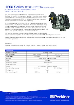 Silniki Perkins 1206E-E70TTA