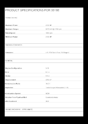 Silniki Caterpillar 3516E