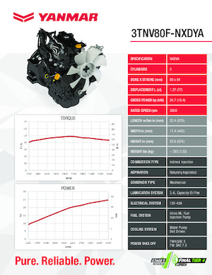 Silniki Yanmar 3TNV80F-NXDYA