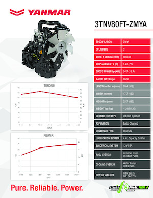 Silniki Yanmar 3TNV80FT-ZMYA
