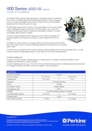 Silniki Perkins 402D-05