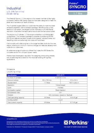 Silniki Perkins 403F-E17T