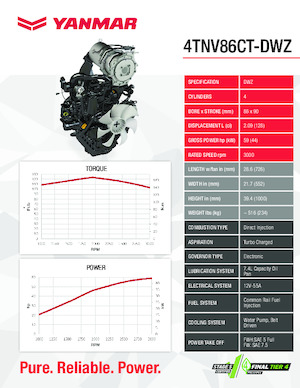 Silniki Yanmar 4TNV86CT-DWZ
