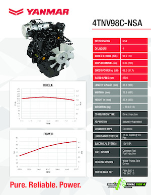 Silniki Yanmar 4TNV98C-NSA