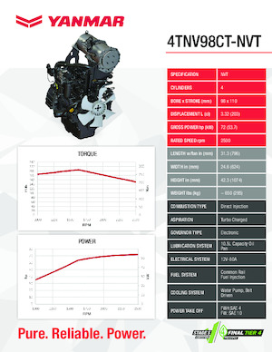Silniki Yanmar 4TNV98CT-NVT