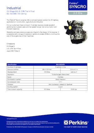 Silniki Perkins 904J-E36TA