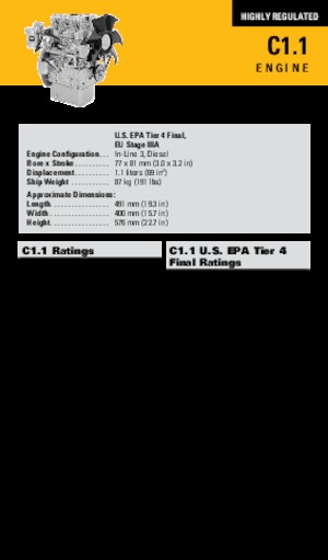Silniki Caterpillar C1.1