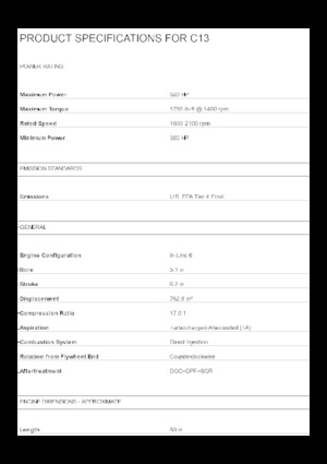 Silniki Caterpillar C13