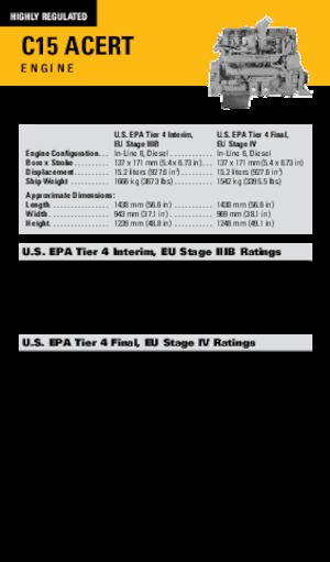 Silniki Caterpillar C15 Acert