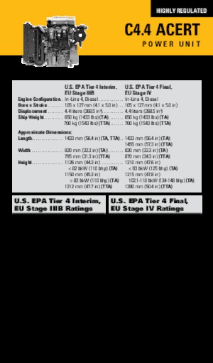 Silniki Caterpillar C4.4 Acert