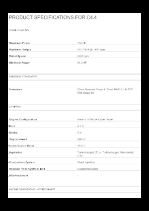 Silniki Caterpillar C4.4 Acert