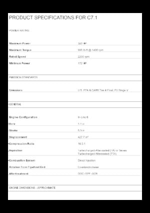 Silniki Caterpillar C7.1