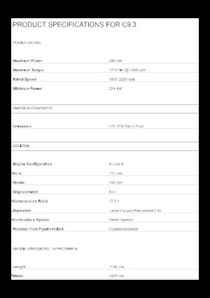 Silniki Caterpillar C9.3