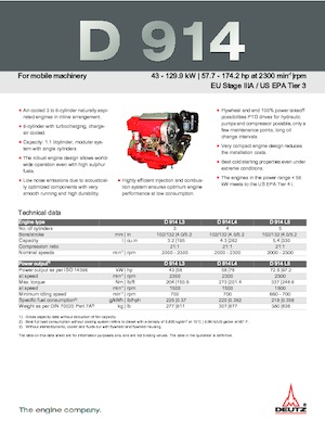Silniki Deutz D 914 L4
