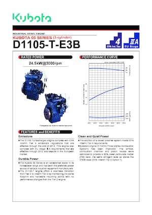 Silniki Kubota D1105T