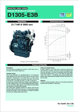 Silniki Kubota D1305-E3B