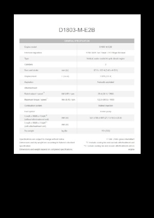 Silniki Kubota D1803-M-E2B
