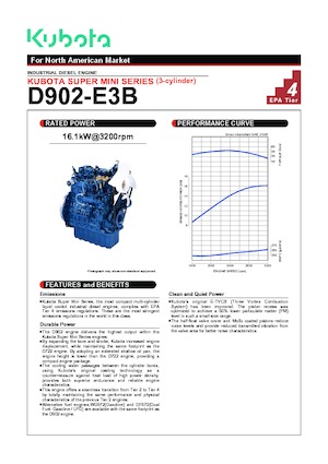 Silniki Kubota D902-E3B