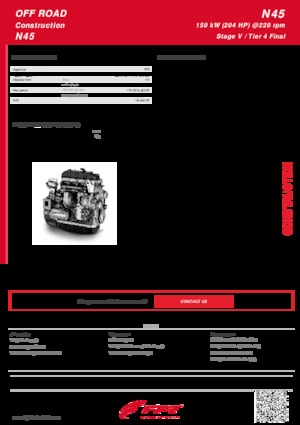 Silniki FPT Industrial N45 ENT (150 kW)