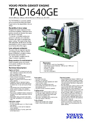 Silniki Volvo Penta TAD1640GE