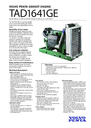Silniki Volvo Penta TAD1641GE