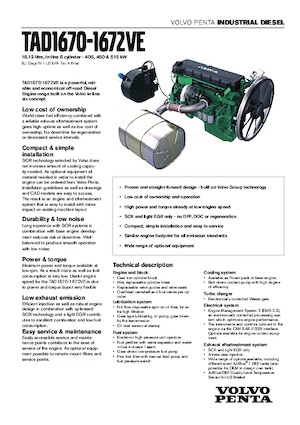 Silniki Volvo Penta TAD1670VE