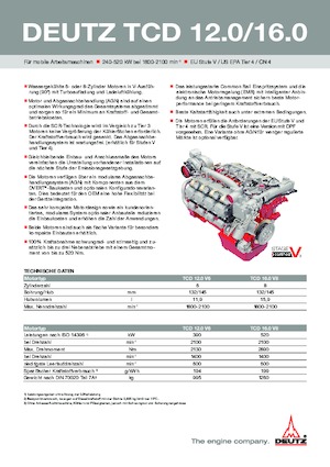 Silniki Deutz TCD 12.0 V6