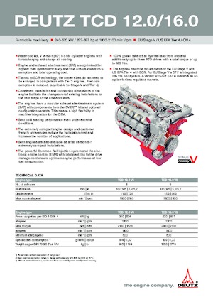 Silniki Deutz TCD 12.0 V6