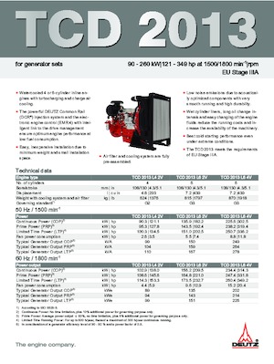 Silniki Deutz TCD 2013 L6 2V