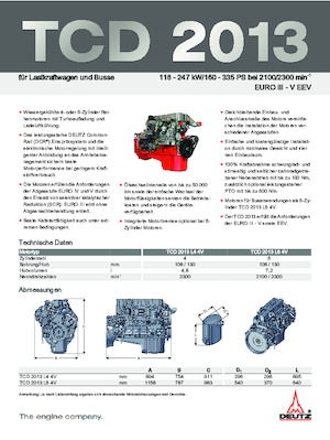 Silniki Deutz TCD 2013 L6 4V