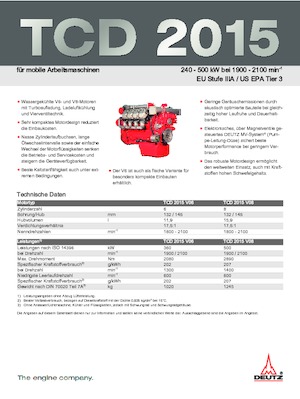 Silniki Deutz TCD 2015 V8