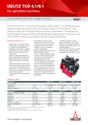 Silniki Deutz TCD 6.1 L6