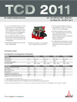 Silniki Deutz TD 2011 L4 I