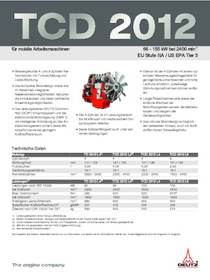 Silniki Deutz TD 2012 L4