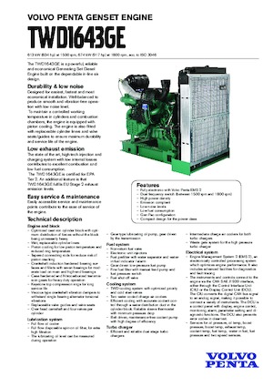 Silniki Volvo Penta TWD1643GE