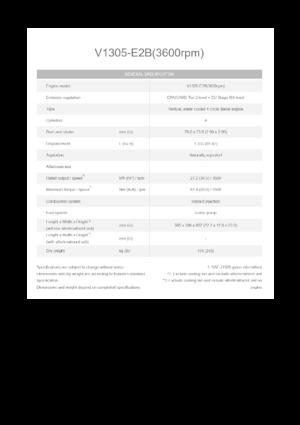 Silniki Kubota V1305-E2B
