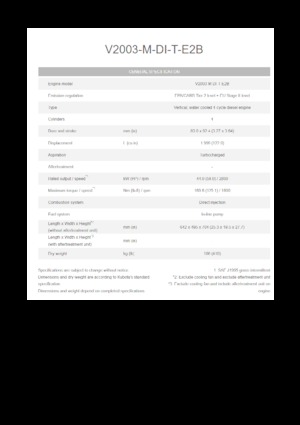 Silniki Kubota V2003-M-DI-T-E2B