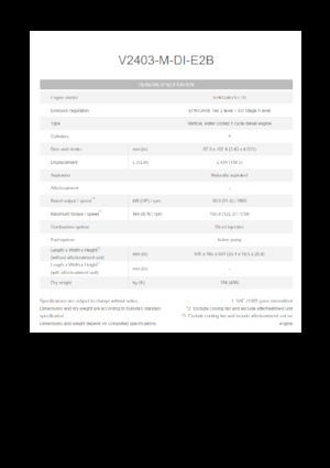 Silniki Kubota V2403-M-DI-E2B