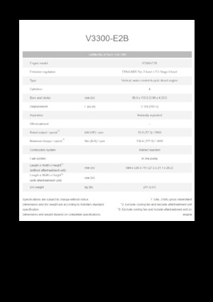 Silniki Kubota V3300-E2B