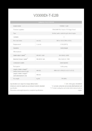 Silniki Kubota V3300DI-T-E2B