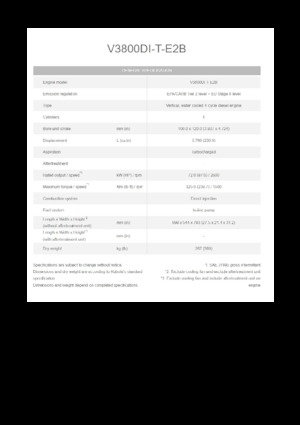Silniki Kubota V3800DI-T-E2B
