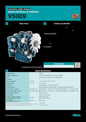 Silniki Kubota V5009