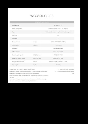 Silniki Kubota WG3800-GL-E3