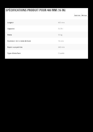 Łyżki do koparek Caterpillar 400 MM