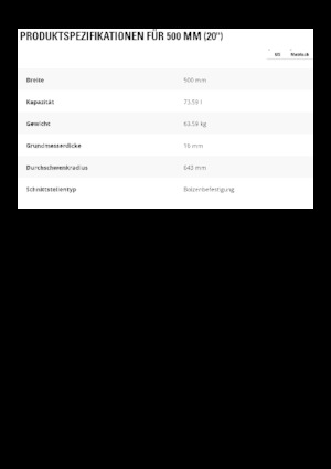 Łyżki do koparek Caterpillar 500 MM