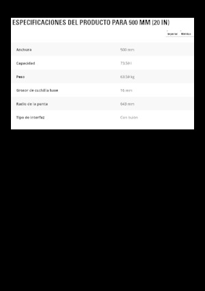 Łyżki do koparek Caterpillar 500 MM