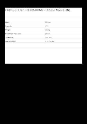 Łyżki do koparek Caterpillar 830 MM