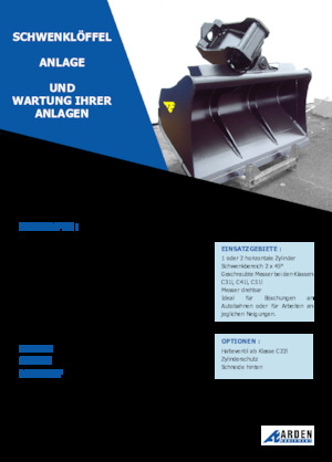 Łyżki do koparek Arden C31I20